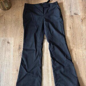 Jcrew vintage Y2K wool black pinstripe low rise flare pants‎ size 0